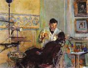 Edouard Vuillard Dr.Georges Viau in His Office Treating Annette Roussel oil on canvas